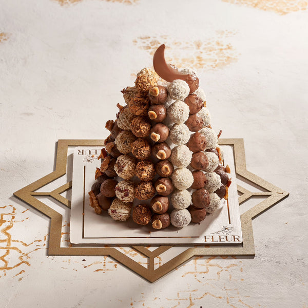 ool Dates Belgian Chocolate Truffles Tower  “92 pieces " 7 Flavors