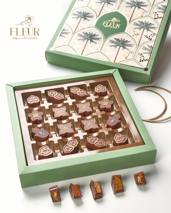 Dubai Chocolate Ramadan Edition 16 Pieces (5 Flavors)