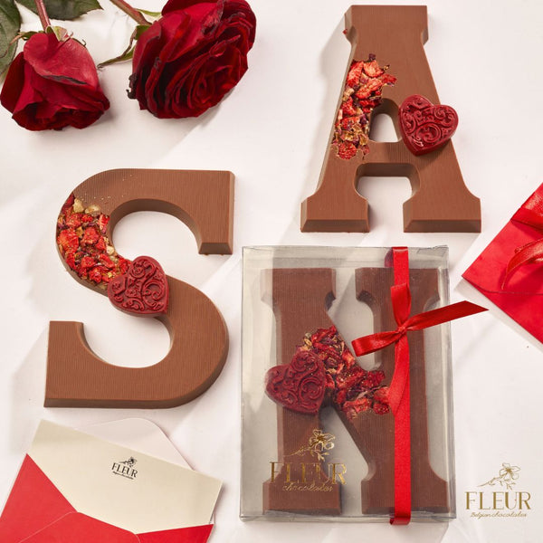 Belgian Chocolate (your letter) Stuffed with Caramel and Friska