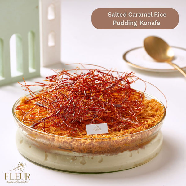 Salted Caramel Rice Pudding Konafa