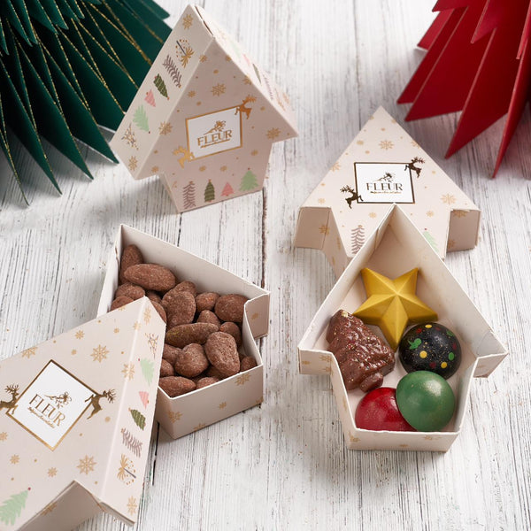 Tree box 5 pieces Belgian chocolate bonbons Christmas edition