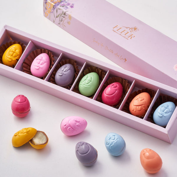 Easter Edition Belgian Chocolate Bonbons Box "7 pieces" ( with 7 Different Flavors )