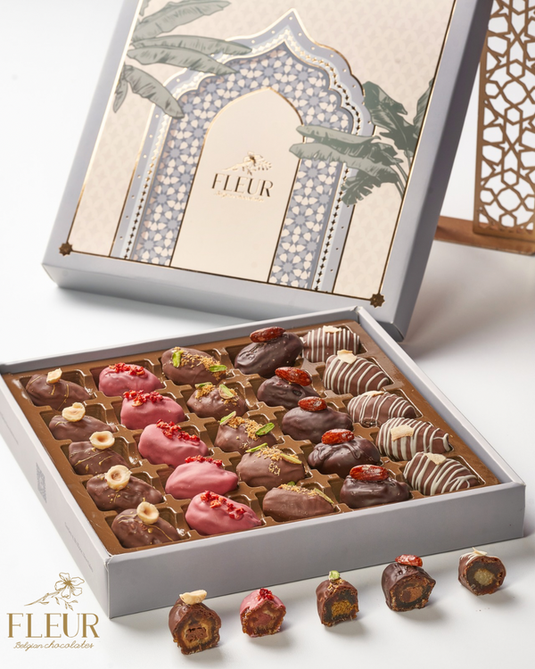 Belgian Chocolate Medjool Dates 25 Piece (5 Flavors)