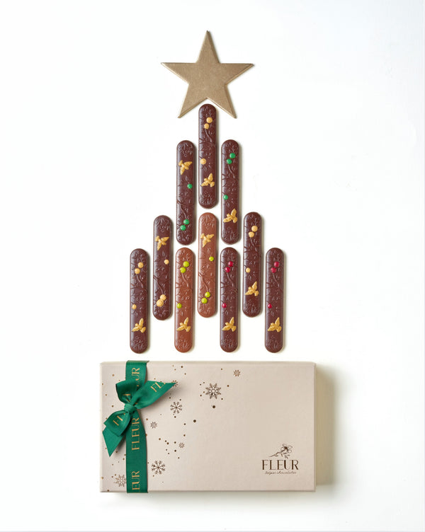 Luxurious Box 21 Pieces Belgian Chocolate Thins 5 Flavors Christmas Edition