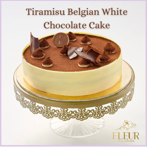 Belgian White Chocolate Tiramisu Cake