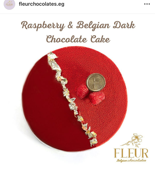 Raspberry & Belgian Dark Chocolate Cake ( Customized Message Name )