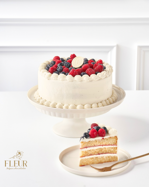 Raspberry & Blueberry Vanilla Cake