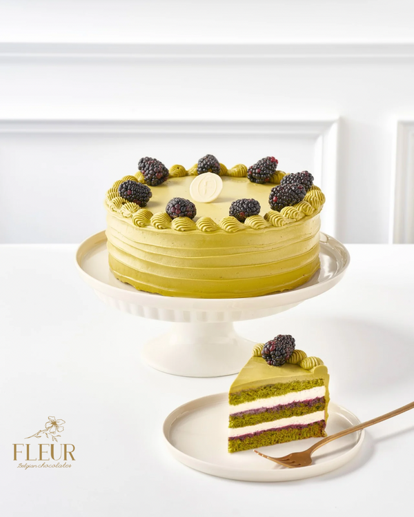 Pistachio Blackberry Cake