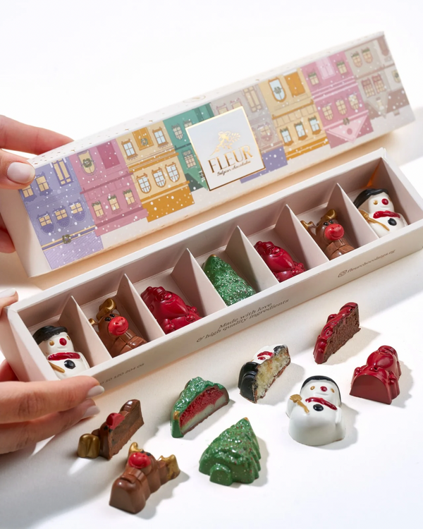 7 Pieces Belgian Chocolate Pralines 4 flavors Christmas Edition