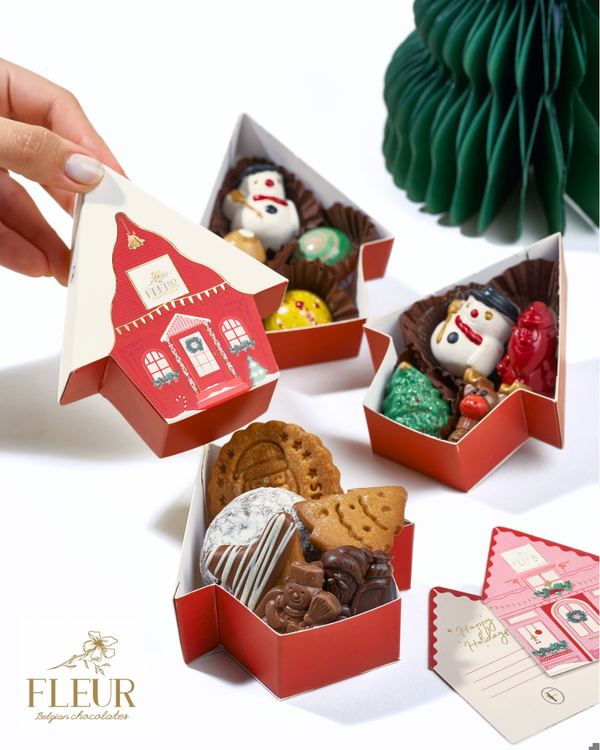 Tree box 6 pieces Belgian chocolate & Cookies