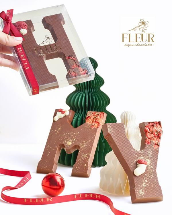 Belgian Chocolate (your letter) with Nuts, Dried Fruit and Caramel