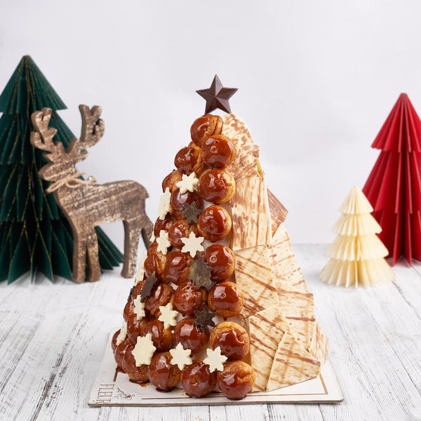 Puff Pastries 5 Flavors with Belgian Chocolate Christmas Tower