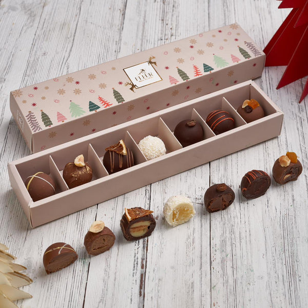 7 Pieces Belgian Chocolate truffles 7 flavors Christmas Edition